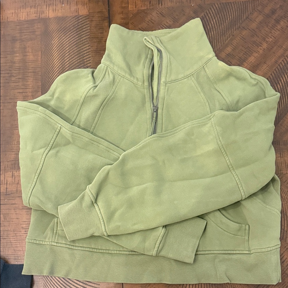 Lululemon Athletica Olive scuba funnel neck Jacket